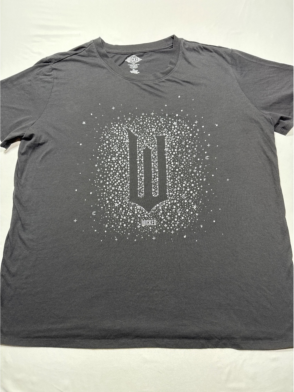 Wicked XL Black Graphic Tee - Starry Night Vibes!